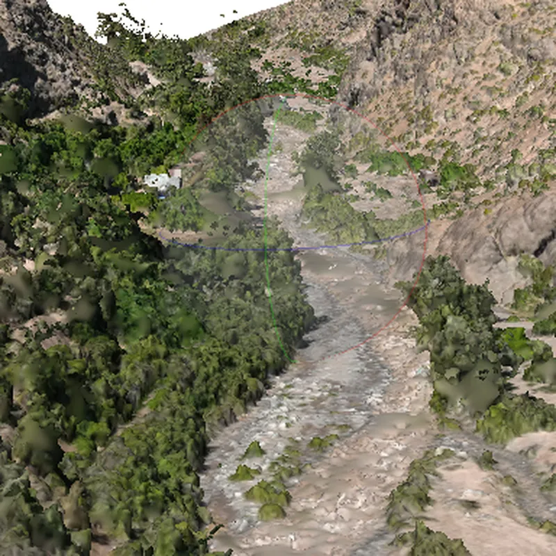 Modelo 3D aéreo de terreno generado con drones para proyectos de planificación e ingeniería – 360 OPD SPA, Chile